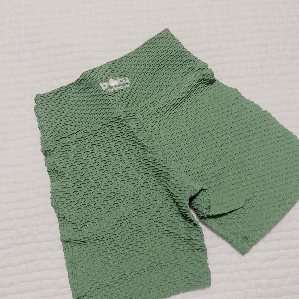 Booty by Brabants Textured Green Bike Shorts